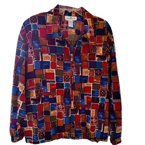 Erin London Multicolor Geometric Jacket